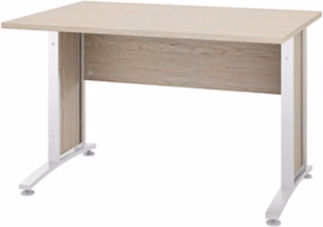 Scrivania moderna Tvilum Aps Prima in MDF laminato bianco e beige L/P/H: 120 x 80 x 74 cm