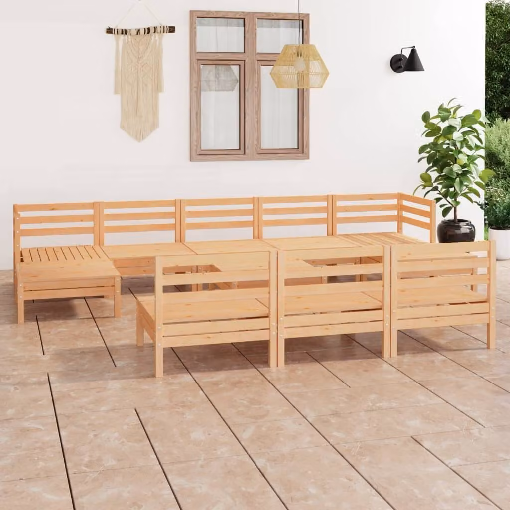 Maison Exclusive - Set da giardino 11 pezzi in legno massello di pino
