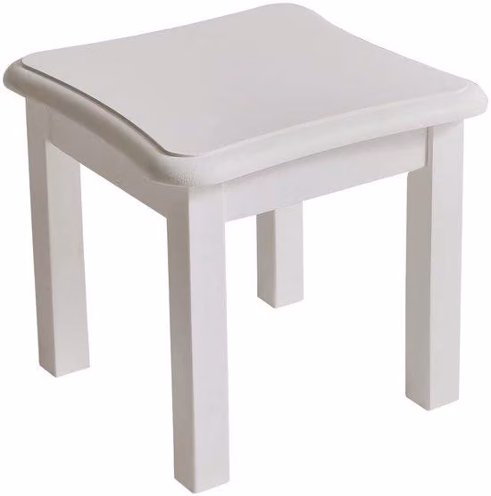 Pouf in legno massello Unyqoos® da 27 cm – 100% legno naturale, resistente fino a 100 kg, antiscivolo (4 piedini), bordi rifiniti a mano, privo di BPA, poggiapiedi e vassoio compatto per la casa e l'arredamento