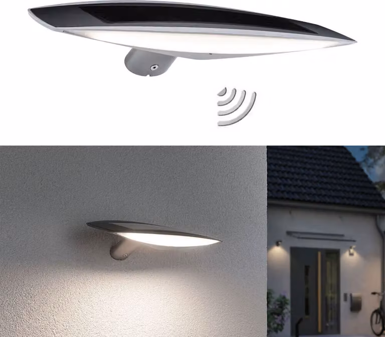 Applique solare a LED per esterni Kiran sensore di movimento bianco