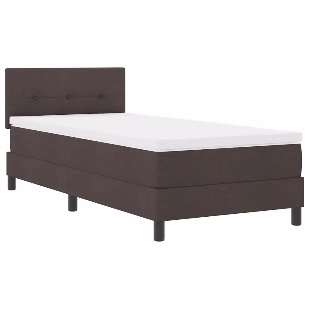 Letto a molle vidaXL con strisce LED e porta USB, Marrone Scuro, L/P/H: 90 x 200 x 203 cm – 2