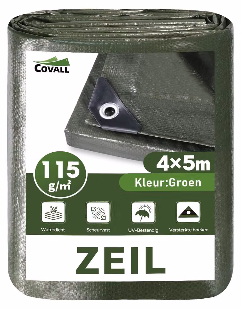 Telo coprioggetto, dimensioni 4 x 5 metri, impermeabile e resistente ai raggi UV