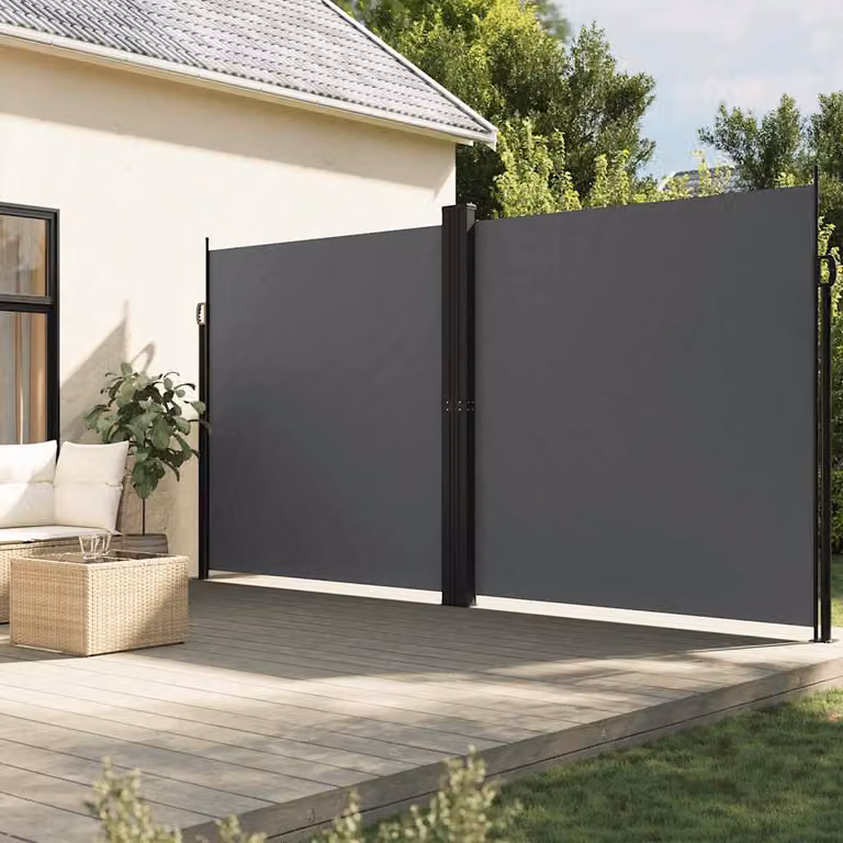 vidaXL Tenda da Sole Laterale Retrattile Antracite L: 600 cm, H: 200 cm