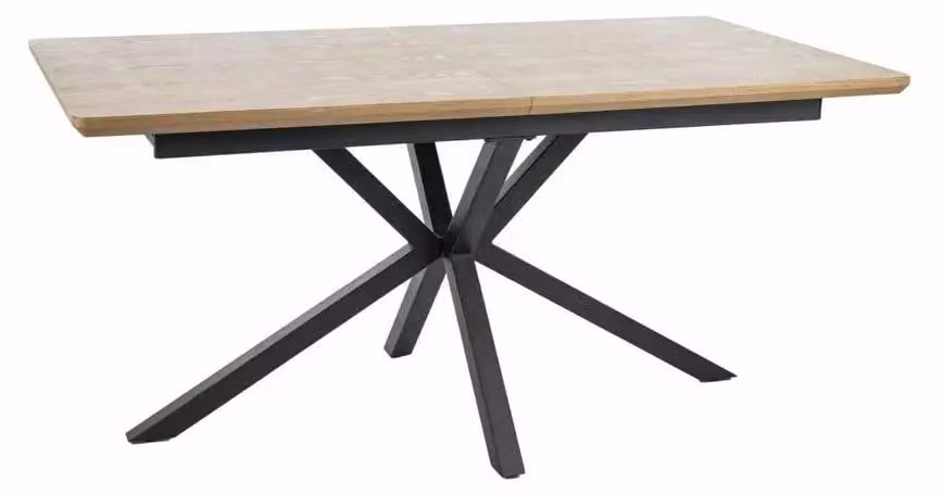 FURNLUX Tavolo da pranzo Logan, marrone e nero, 160 cm / Colore principale: / Dimensioni: