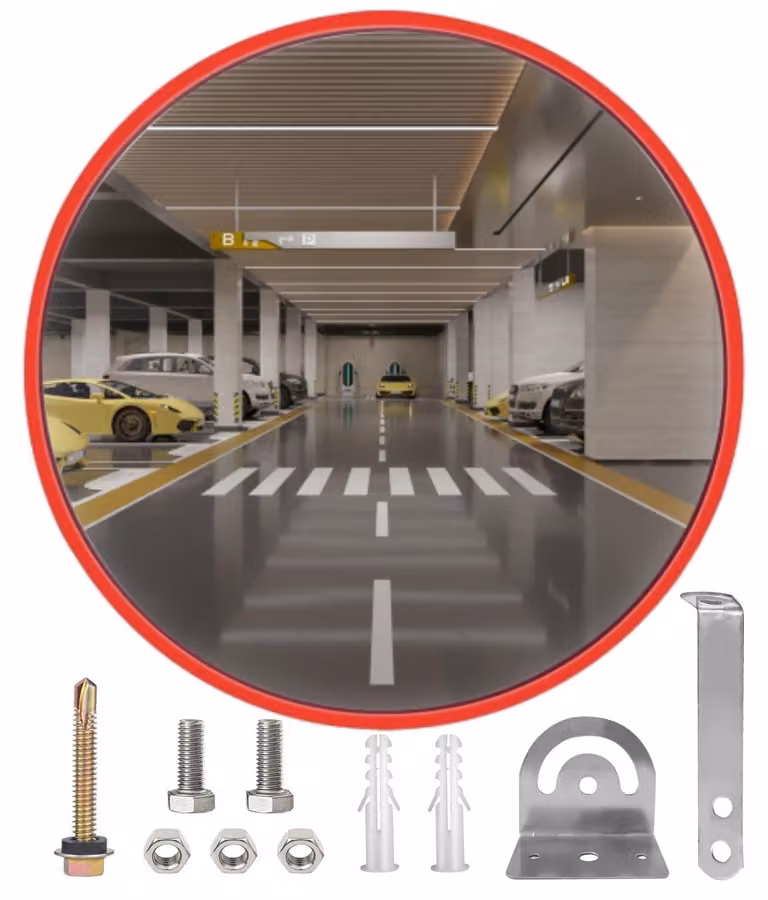 Specchio di sicurezza convesso da 30 cm, con ampio angolo di visione, rotondo, ideale per ingressi e garage