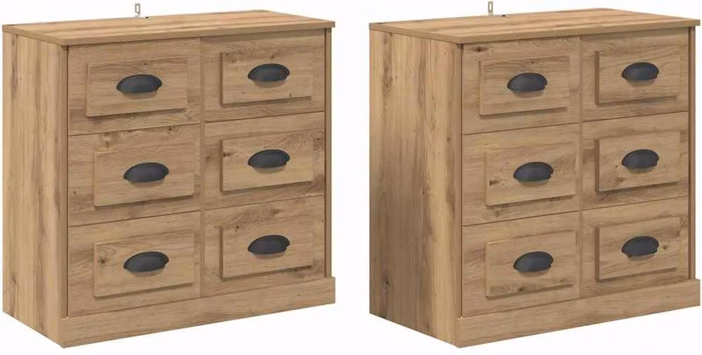 Sideboards 2 pcs Rovere artigianale 70 x 35,5 x 67,5 cm