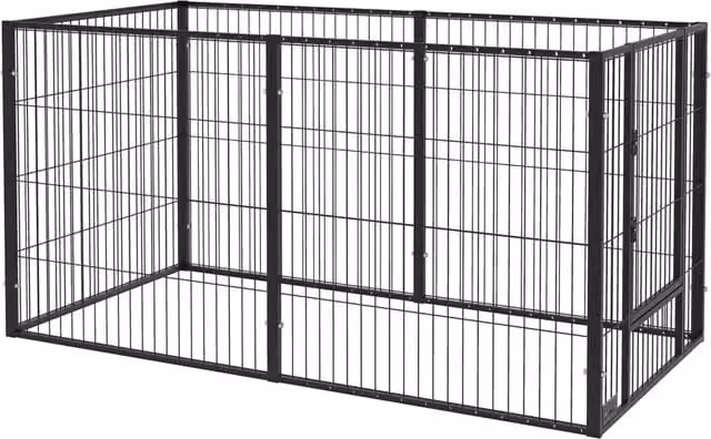 Recinto per cani regolabile XYLO in metallo nero L/P/H: 82,5-150 x 79 x 81 cm