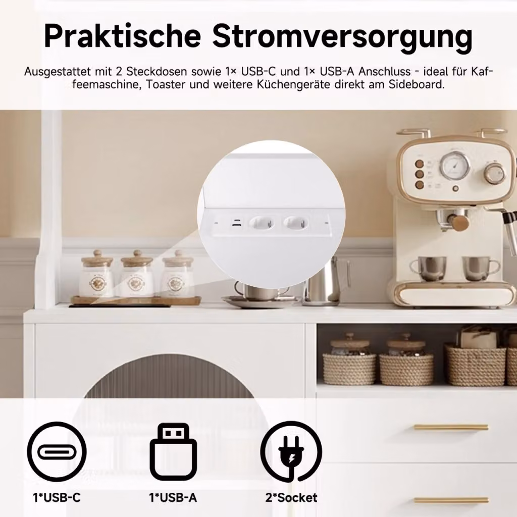 Armadio Dispensa REDOM Bianco Moderno con Ante a Battente e Ripiani Interni L: 100,5 cm, P: 40 cm, H: 178 cm – 2