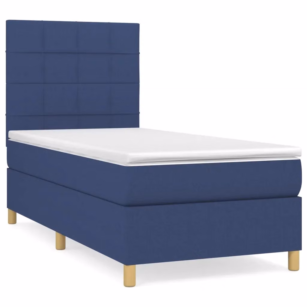 Letto Ibrido con Giroletto a Molle e Materasso vidaXL, Colore Blu e Bianco, L/P/H: 80 x 200 x 4 cm – 2