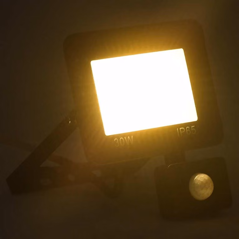 vidaXL Proiettore LED con sensore 30 W bianco caldo