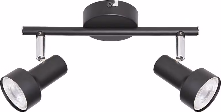 Faretto da parete e soffitto nero GU10 2x50W Konrad 5323 Rabalux