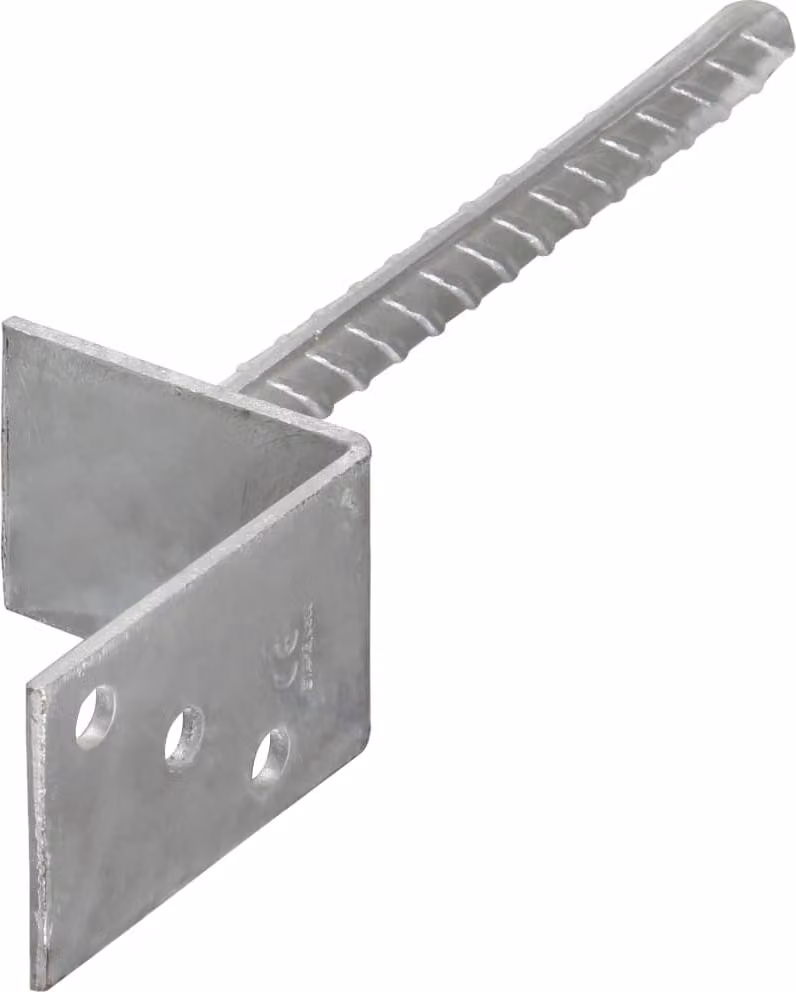 Ancoraggi per recinzione 12 pz argento 8x6x30 cm acciaio zincato