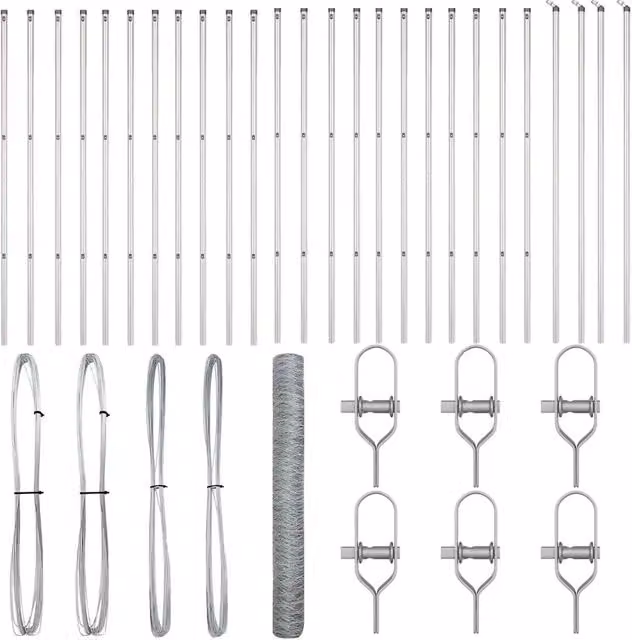 Palo per recinzione in acciaio argentato DESIGN IN Altezza: 120 cm, Diametro: 3,2 cm