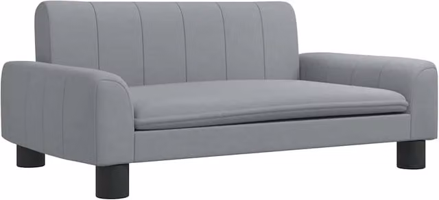 Cuccia per cani comoda cesta da divano colore chiaro 70 x 45 x 30 cm tessuto grigio 02_0043108