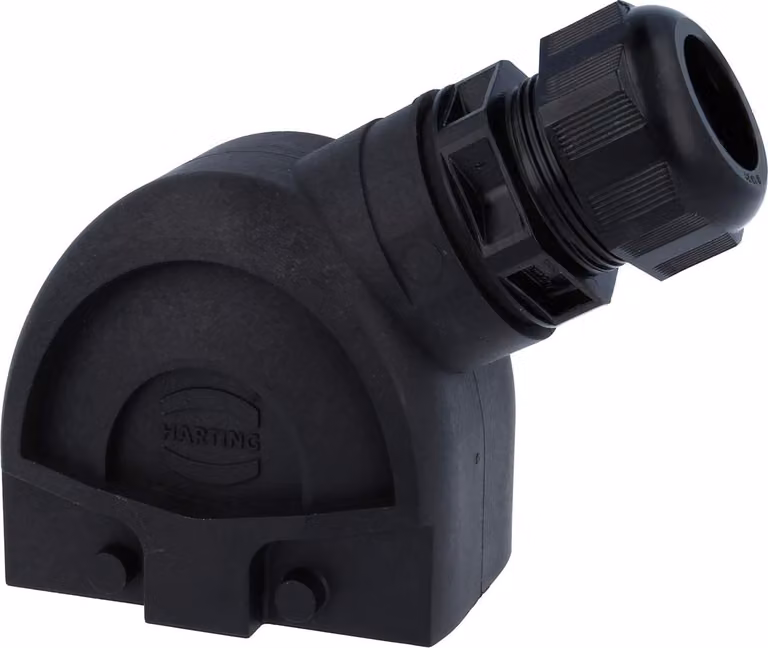 HARTING Han ECO 10B Custodia a manicotto, 1xM32 uscita cavo laterale, per 2 staffe (nella parte inferiore) Area di serraggio 13,0 mm -