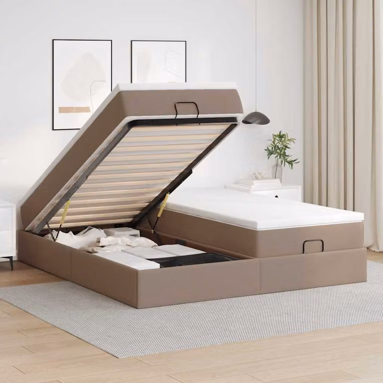 Letto con contenitore e materasso vidaXL in similpelle, L/P: 160 x 200 cm