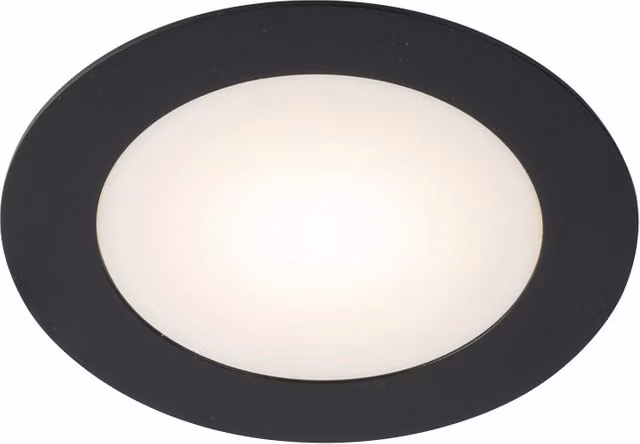 Faretto da incasso tondo Shilo nero con LED 10W 4000K IP44