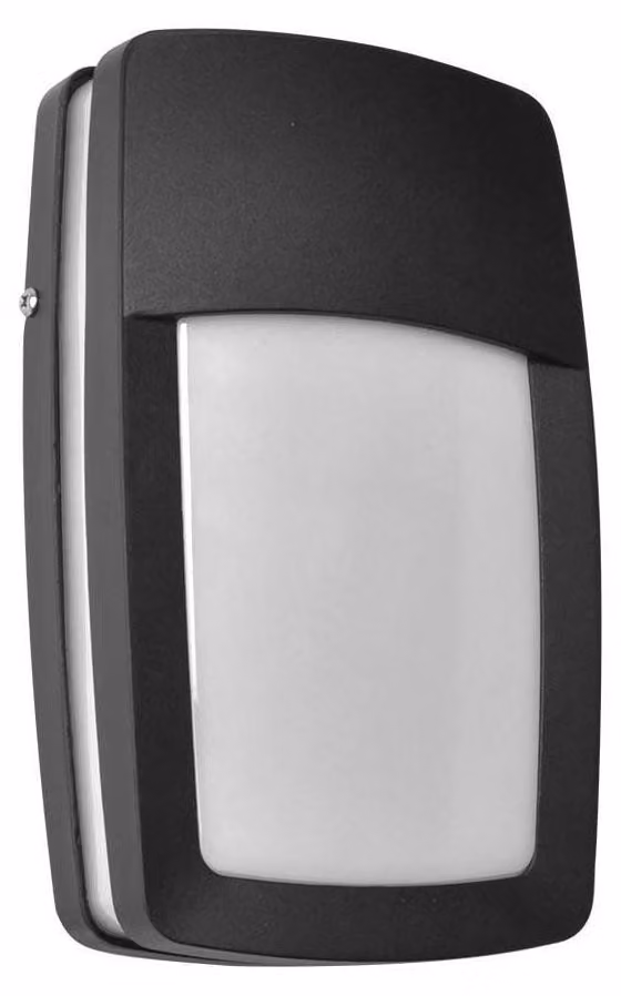 Lampada da esterno in alluminio, colore nero, grado di protezione IP44, attacco E27, dimensioni 8,5x30,5x18,5 cm