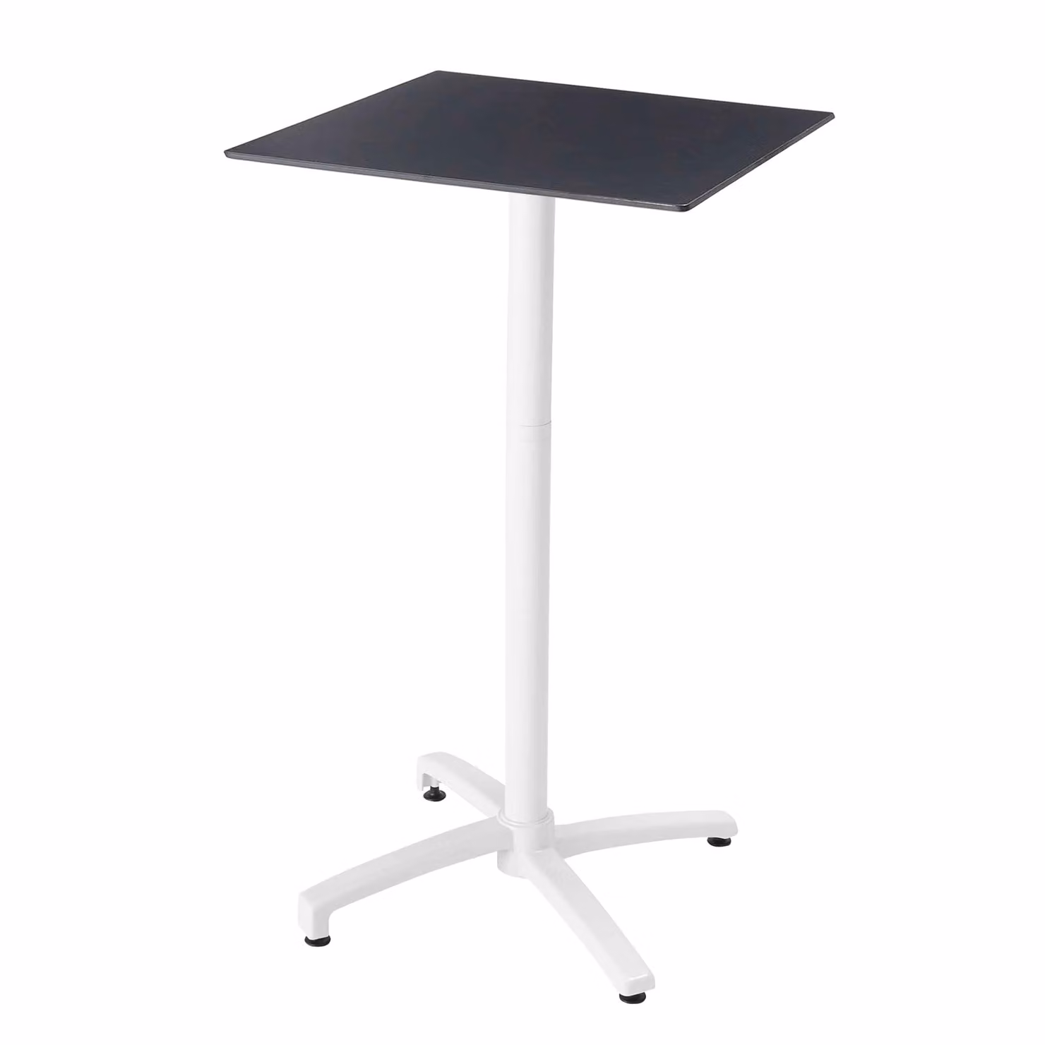 Tavolo alto da giardino 60 x 60 cm inclinabile laminato nero - Oviala Opéra