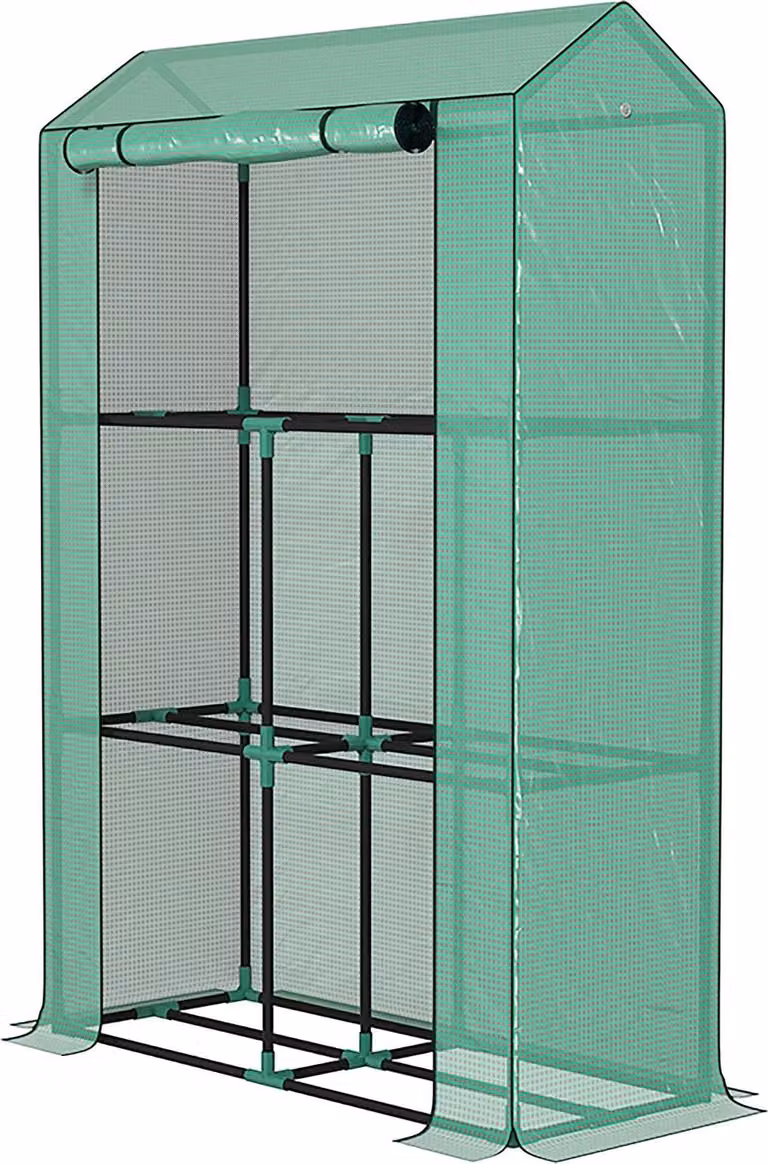 Serra con ripiani, porta a rulli, serra in pellicola resistente all'inverno in acciaio, serra per balcone, giardino, serra per pomodori con protezione UV 100x40x150cm serra per pomodori per ortaggi fiori piante verdi
