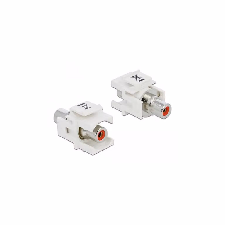 Delock Keystone Modul Cinch Buchse > Cinch Buchse rot/weiß