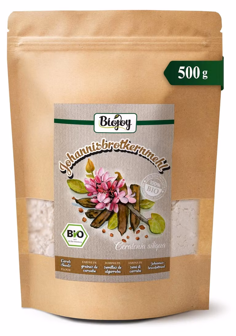 Polvere di gomma di carruba biologica, 500 g