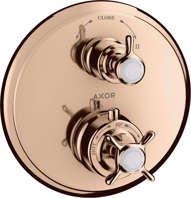 hansgrohe AXOR Thermostat Montreux encastré avec vanne d'arrêt ou vanne de commutation, 16820300, 16820300