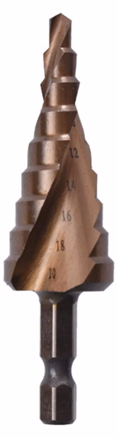Trapano a tazza con scanalature a spirale, acciaio ad alta velocità M35, da 4 a 20 mm, per legno e metallo
