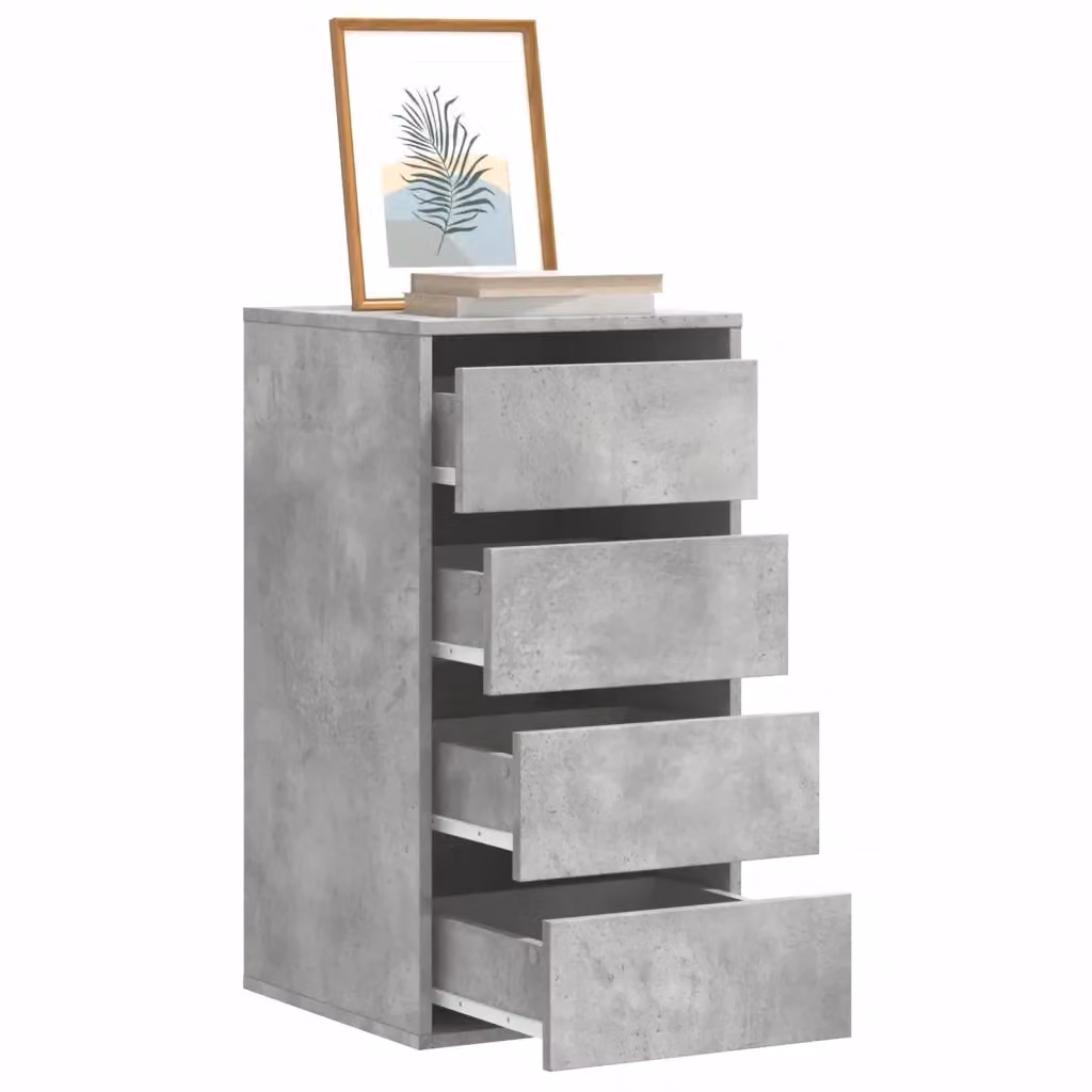 Cassettiera da angolo in legno multistrato grigio Design In L/P/H: 40 x 41 x 76 cm – 2