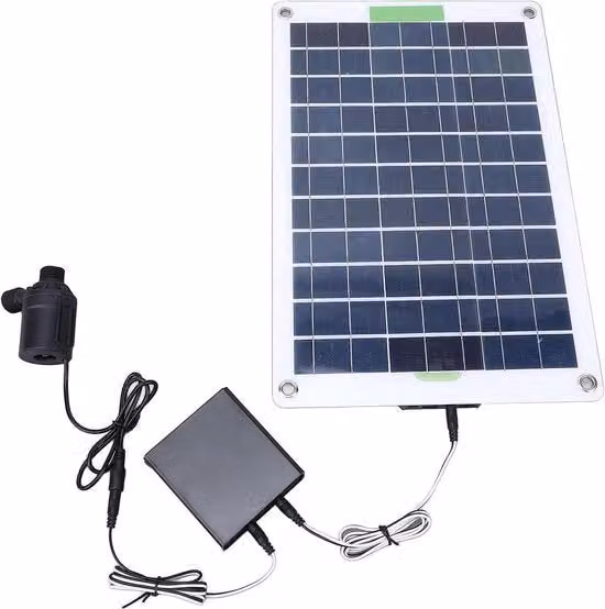 Pompa solare 12V 100W per fontanieri esterni - pompa solare per fontanieri DIY - contenitore di accumulo di energia - vasca per uccelli - laghetto - giardino - acquario - piscina - area idromassaggio.
