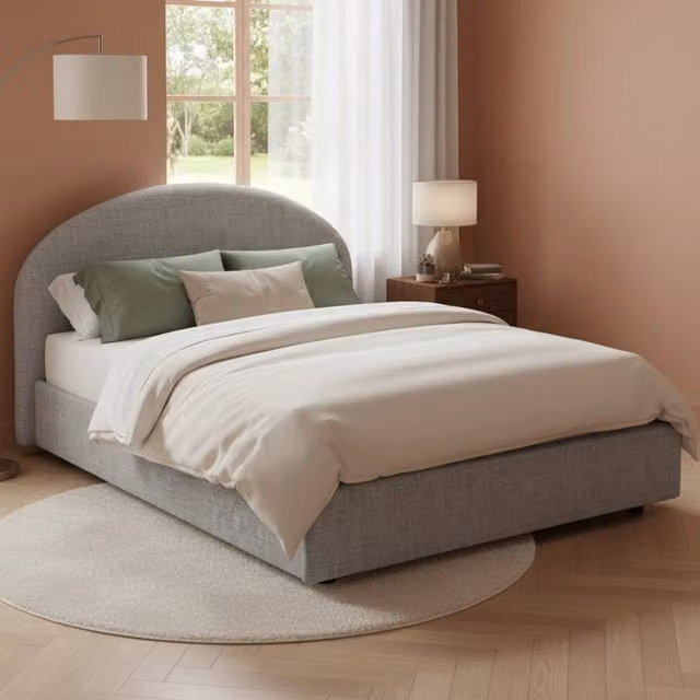 Letto Matrimoniale Archivio, Letto Matrimoniale Sfoderabile Made in Italy, Grigio