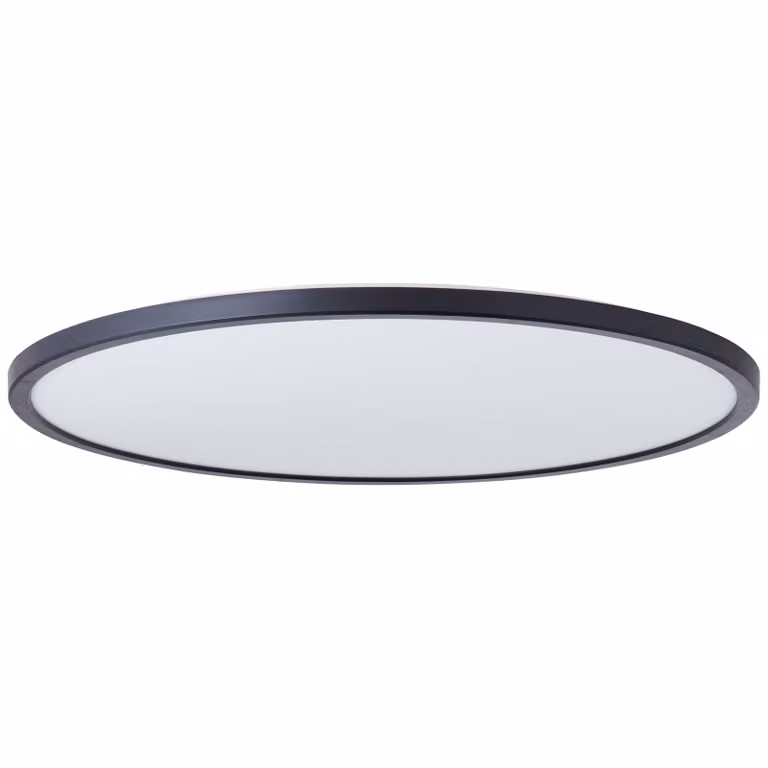 BRILLIANT pannello nero a LED per montaggio a superficie BRENNAN | plafoniera a prova di spruzzi Ø 54 cm con dimmer a 3 livelli e funzione di memoria | 35 W 4000 lm 4000 K | plastica
