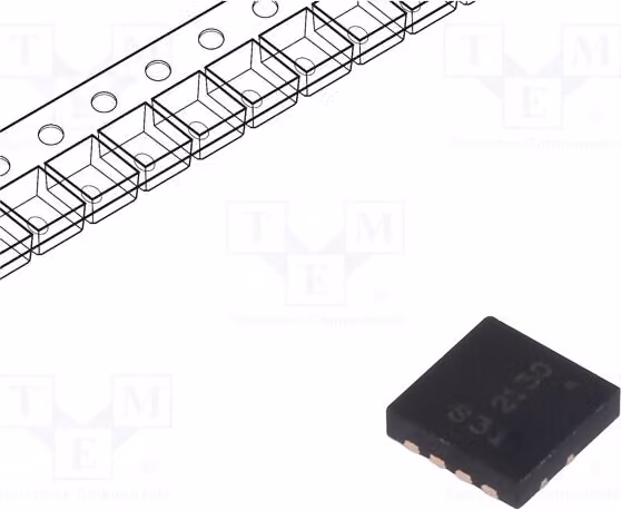 1 x Transistor: P-MOSFET -7,1A 0,9W -30V unipolare, modello ®3333-8 DMP3008SFGQ-7, transistor a canale P