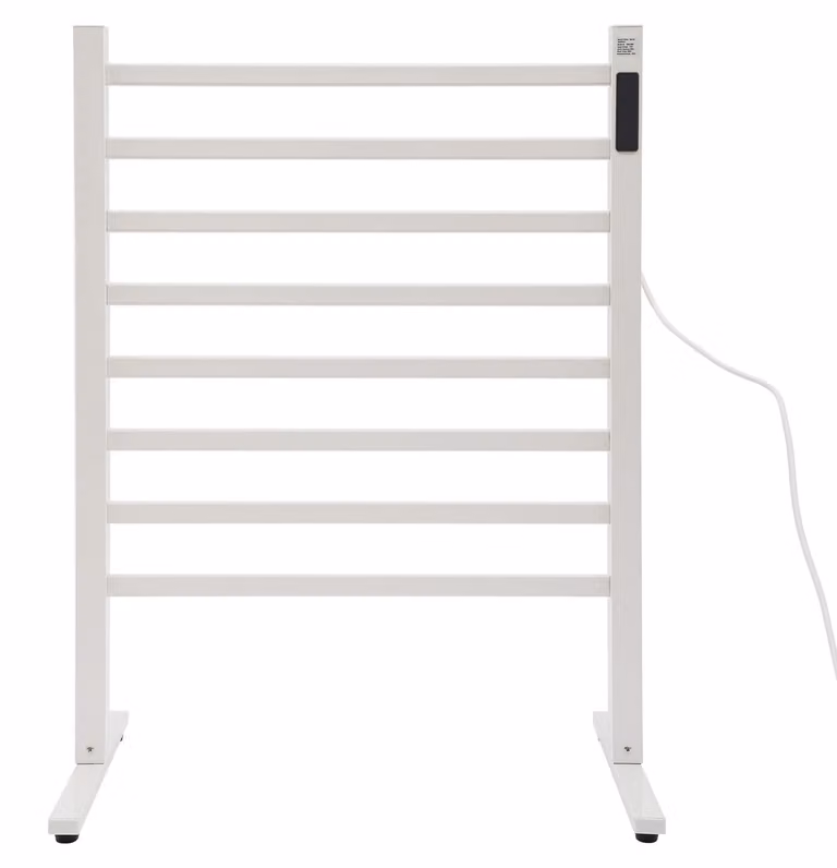 Asciugamano elettrico da pavimento - Potenza: 180 W - Dimensioni: 60x35,5x83 cm - Materiale: alluminio - Ideale per il bagno