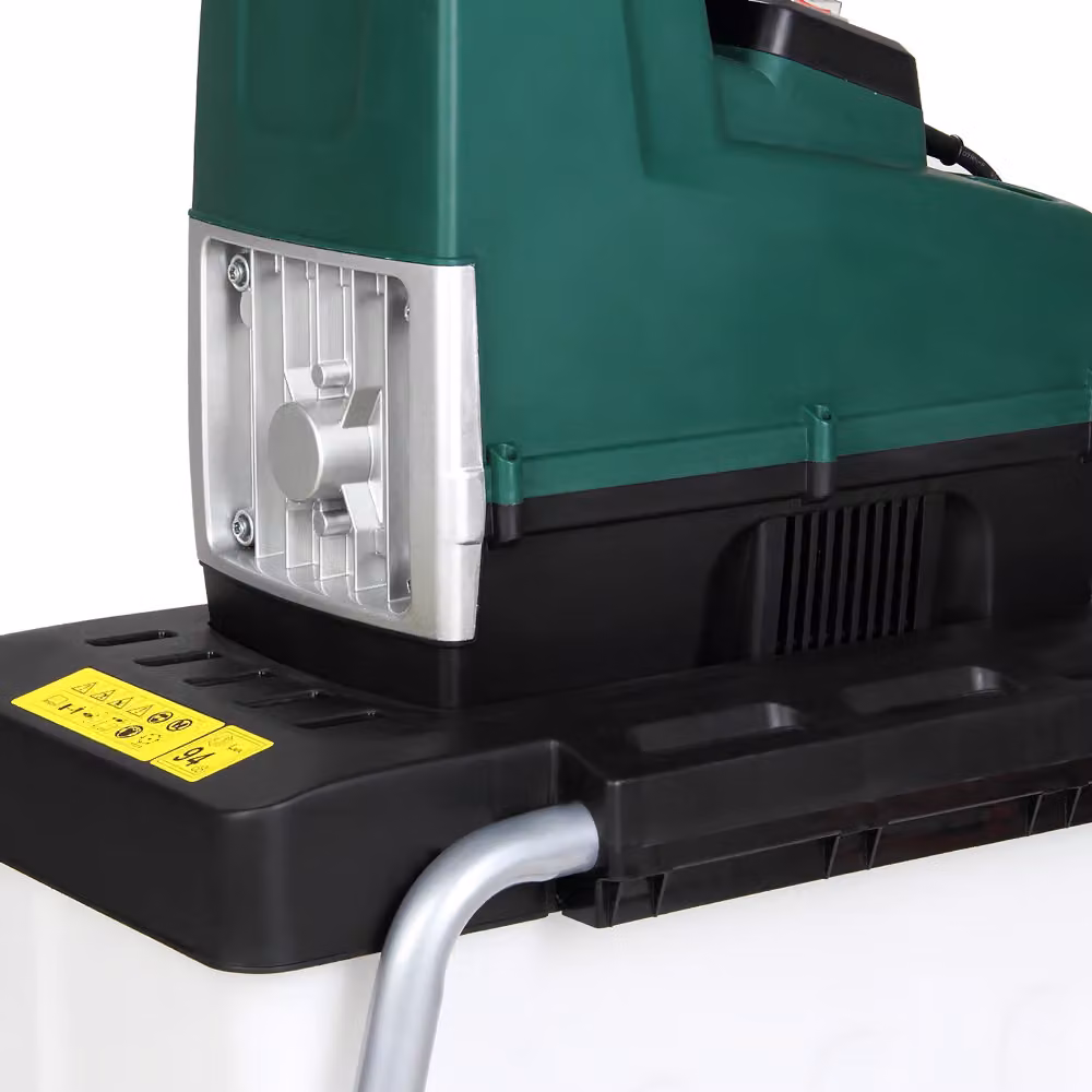 Biotrituratore silenzioso GARDEBRUK da 2800W con sacco di raccolta da 60L, verde e nero – 4