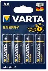Batteria Alcalina Varta AA Energy Nera (4 pezzi)