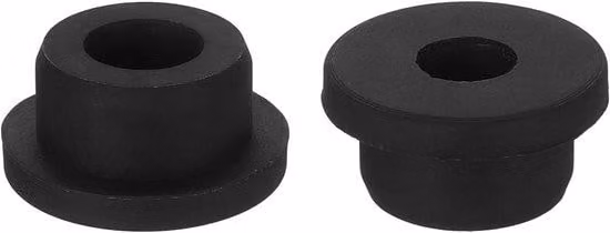 Passacavi - 2 pezzi in gomma per diametro interno di 12 mm - Nero - Protezione dei cavi
