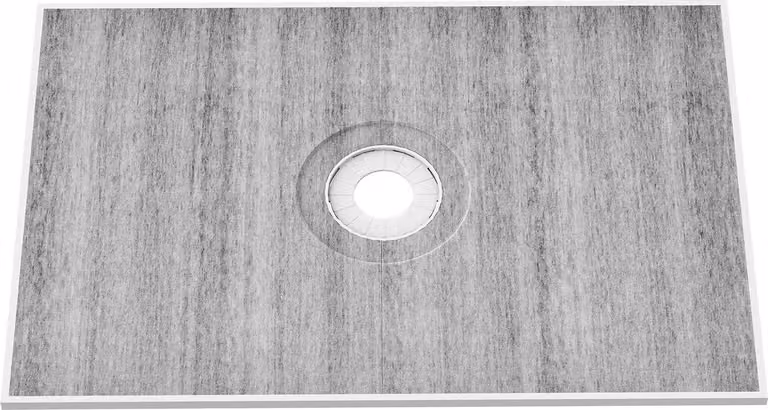Kit per doccia con bordo, kit per piatto doccia 1219x1828 mm con scarico centrale da 160 mm, kit di installazione doccia leggero in EPS con 2 panni impermeabili, bastoncini di inclinazione per piatto doccia adatti per il bagno