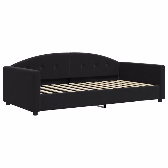 Letto singolo | Letto per adulti | Letto da Giorno Nero 100x200 cm in Velluto