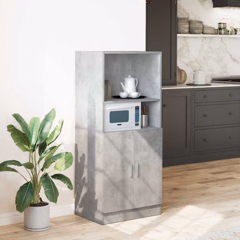 Mobile da cucina moderno vidaXL in MDF e composito grigio opaco L/P/H: 57 x 41,5 x 131,5 cm