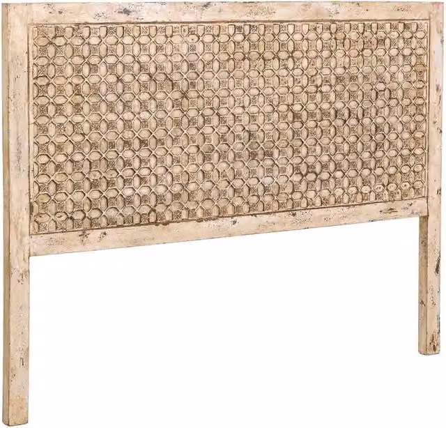 Testiera in legno beige realizzata artigianalmente 160x3x120h cm