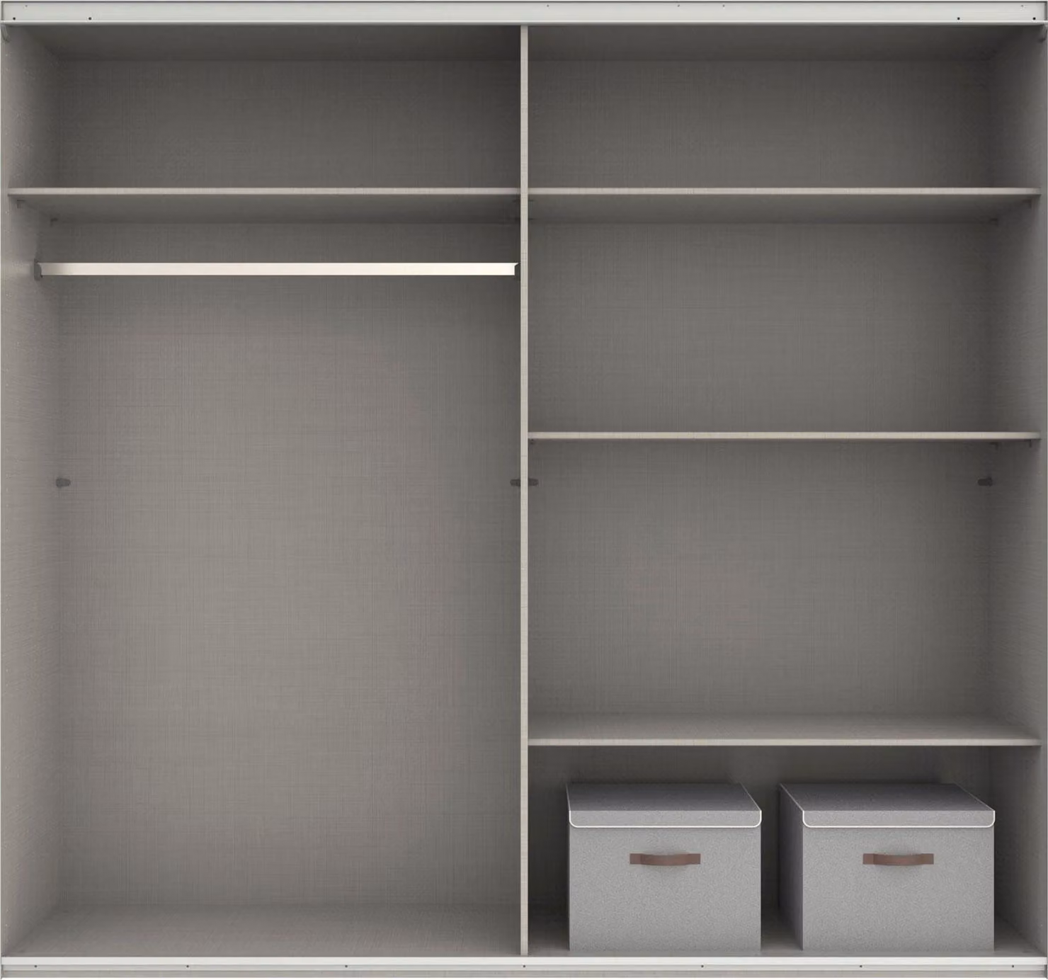 Armadio ad ante scorrevoli Norderstedt Armadio con specchio, bianco / specchio, 225x64x210cm