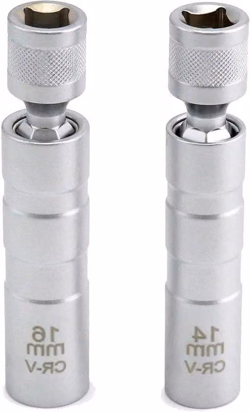 Set di riparazione auto con magnete - Flessibile e smontabile - Chiave a bussola da 3/8 di pollice - Set da 2 pezzi