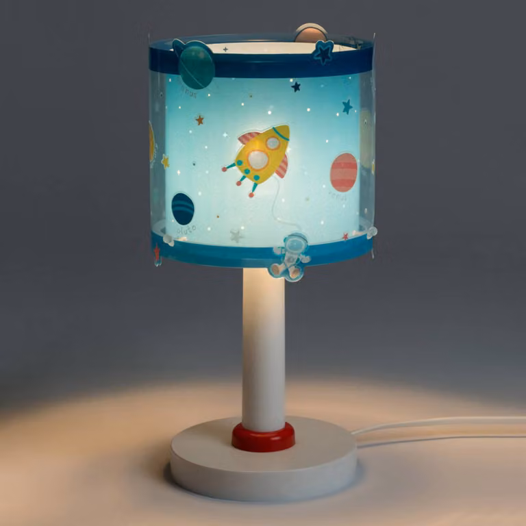 Dalber Lampada da tavolo Planets, Blu, Cameretta, Plastica, Lampada da tavolo