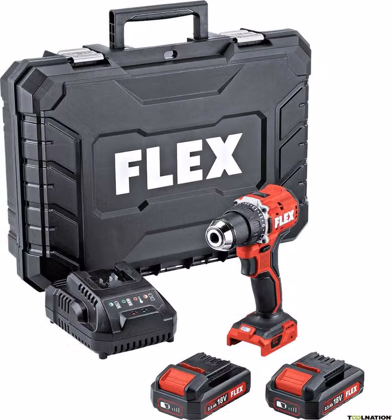 Flex Akku Bohrschrauber DD 2G 18.0 EC LD/2.5 Set (Akkuschrauber, Akku 2,5 Ah)