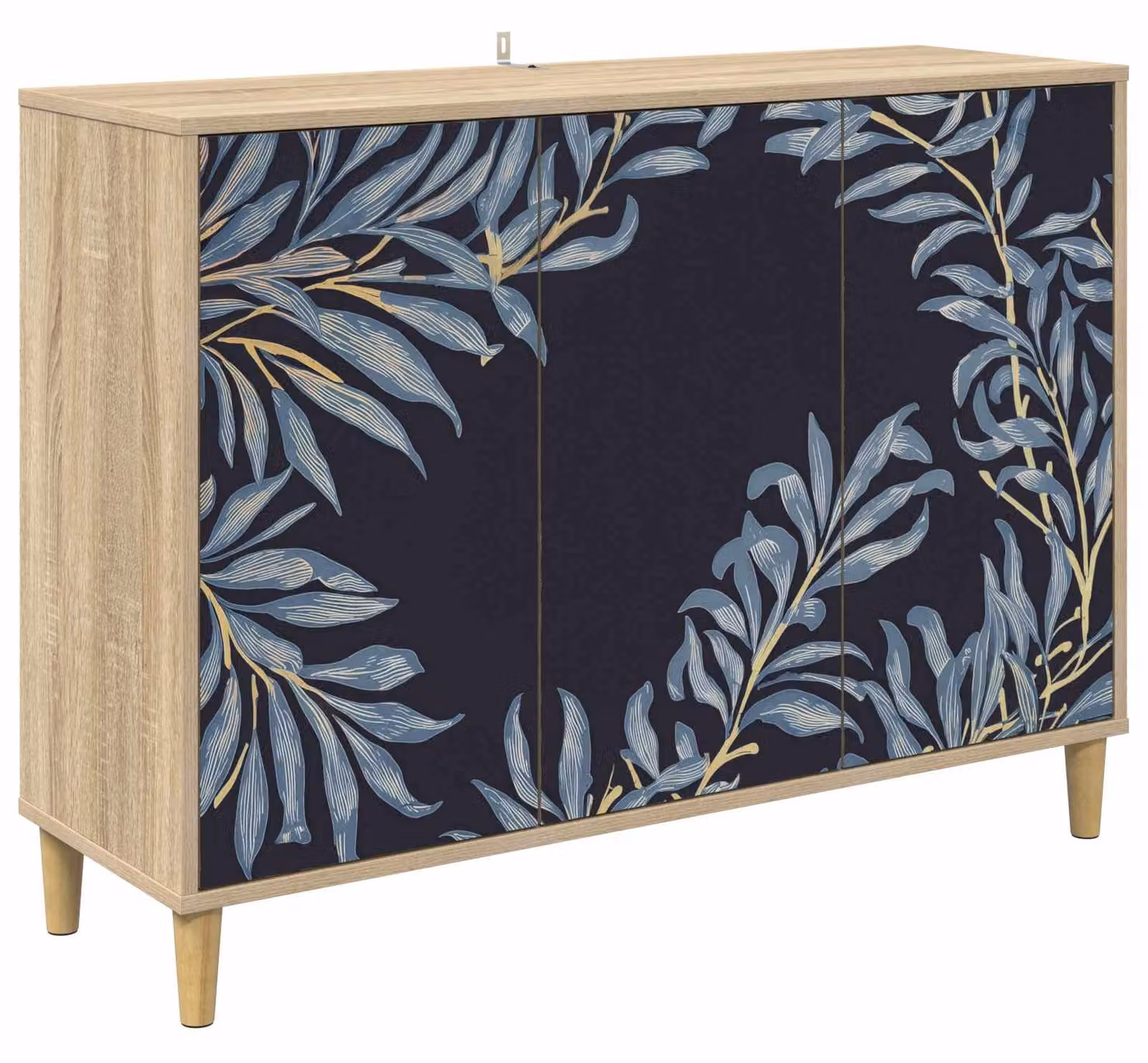 Mobiletto buffet DOKKUM Sonoma, dimensioni 102 x 33 x 75 cm, realizzato in legno ingegnerizzato