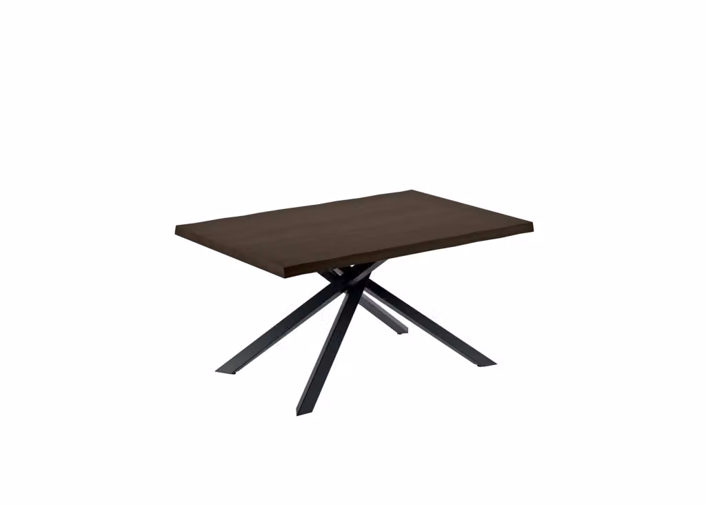 Tavolo rettangolare allungabile Stones in legno di rovere e metallo nero opaco per soggiorno e sala da pranzo – 2