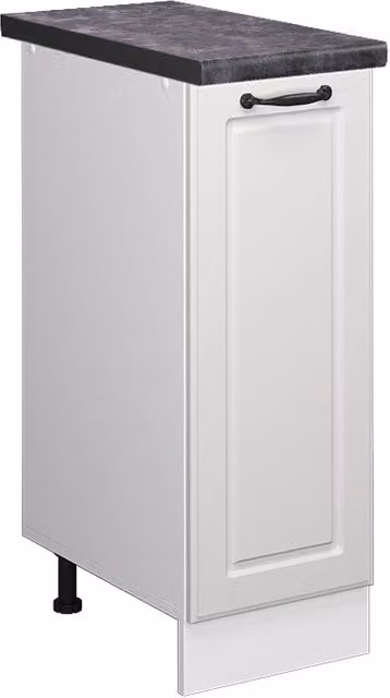Armadio cucina dispensa alto R-Line Bianco rustico/Bianco 30 cm, PL Antracite Vicco
