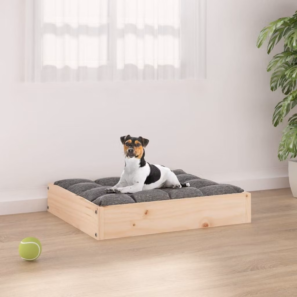 The Living Store Lettino per cani 51,5x44x9 cm Legno massiccio di pino