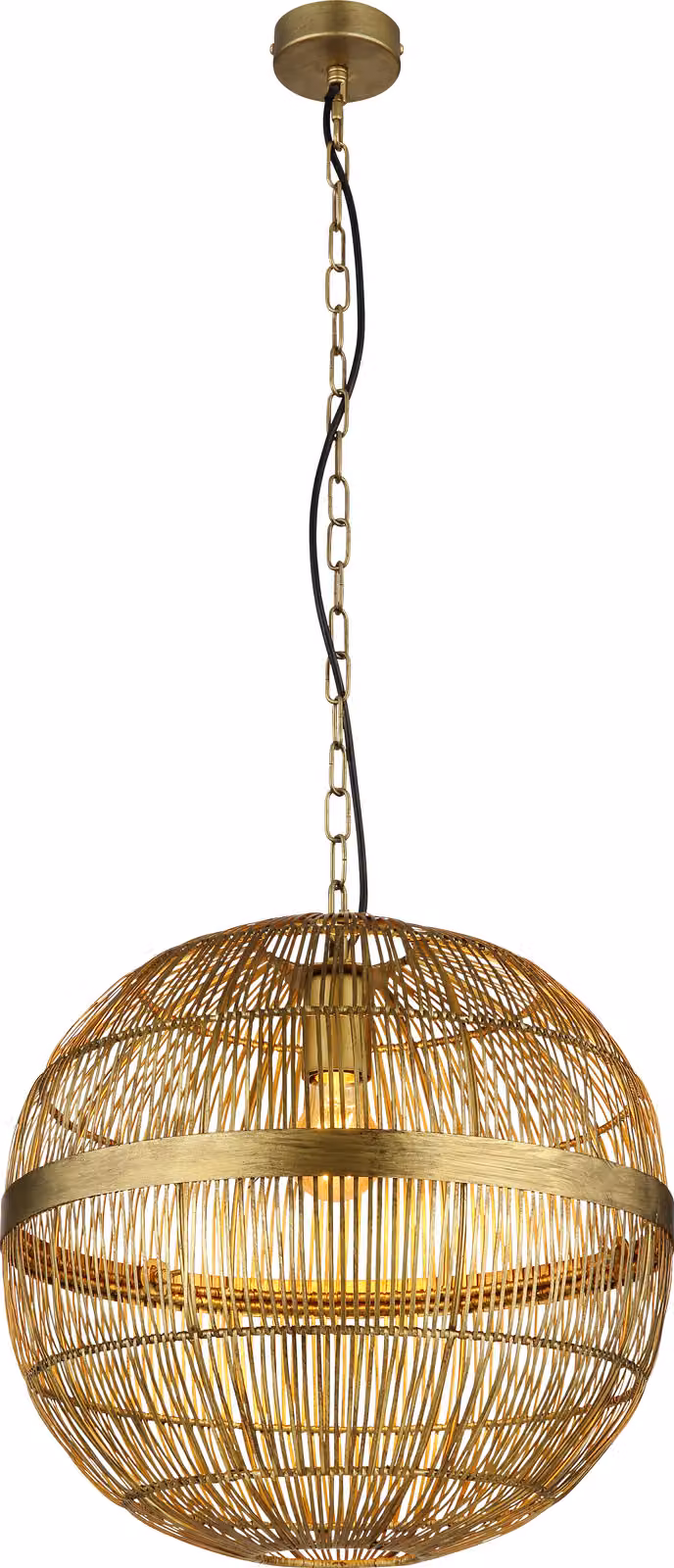 Lampada a sospensione Globo Lighting, finitura ottone anticato, 1 attacco E27